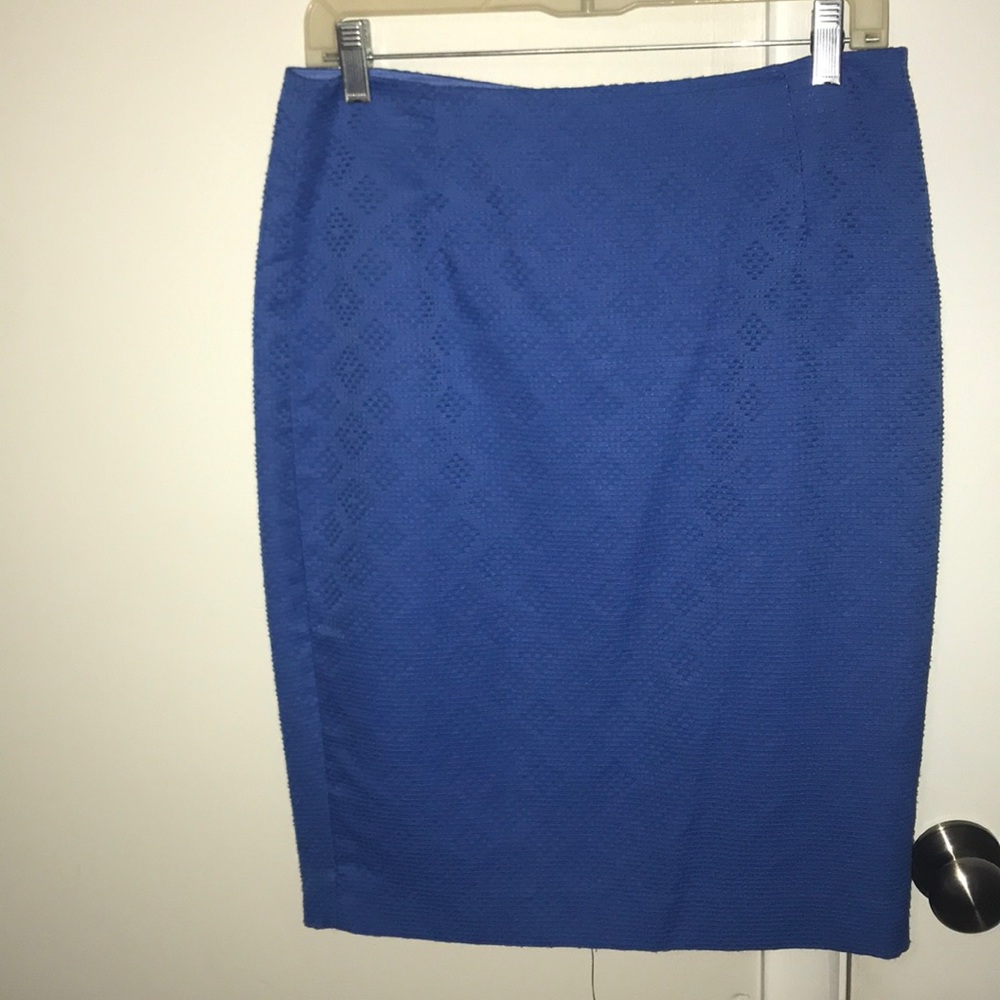 Blue pencil skirt